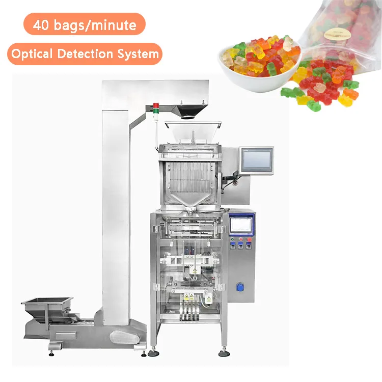Multi Head Weigher Cheddar Cheese Dry Ice Popcorn Compost Soil Salt Bag Packing Machine
