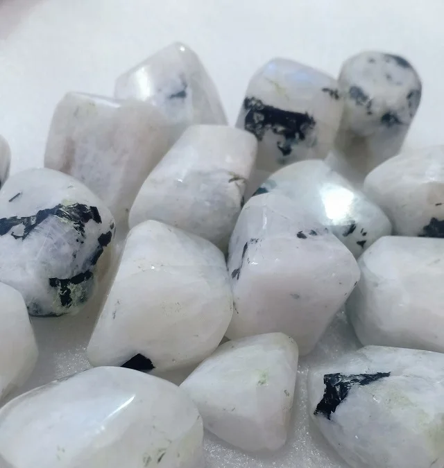 Wholesale Natural rainbow moonstone Tumblestone Gemstone  Tumbles crystals healing stones Buy Online from  S S AGATE