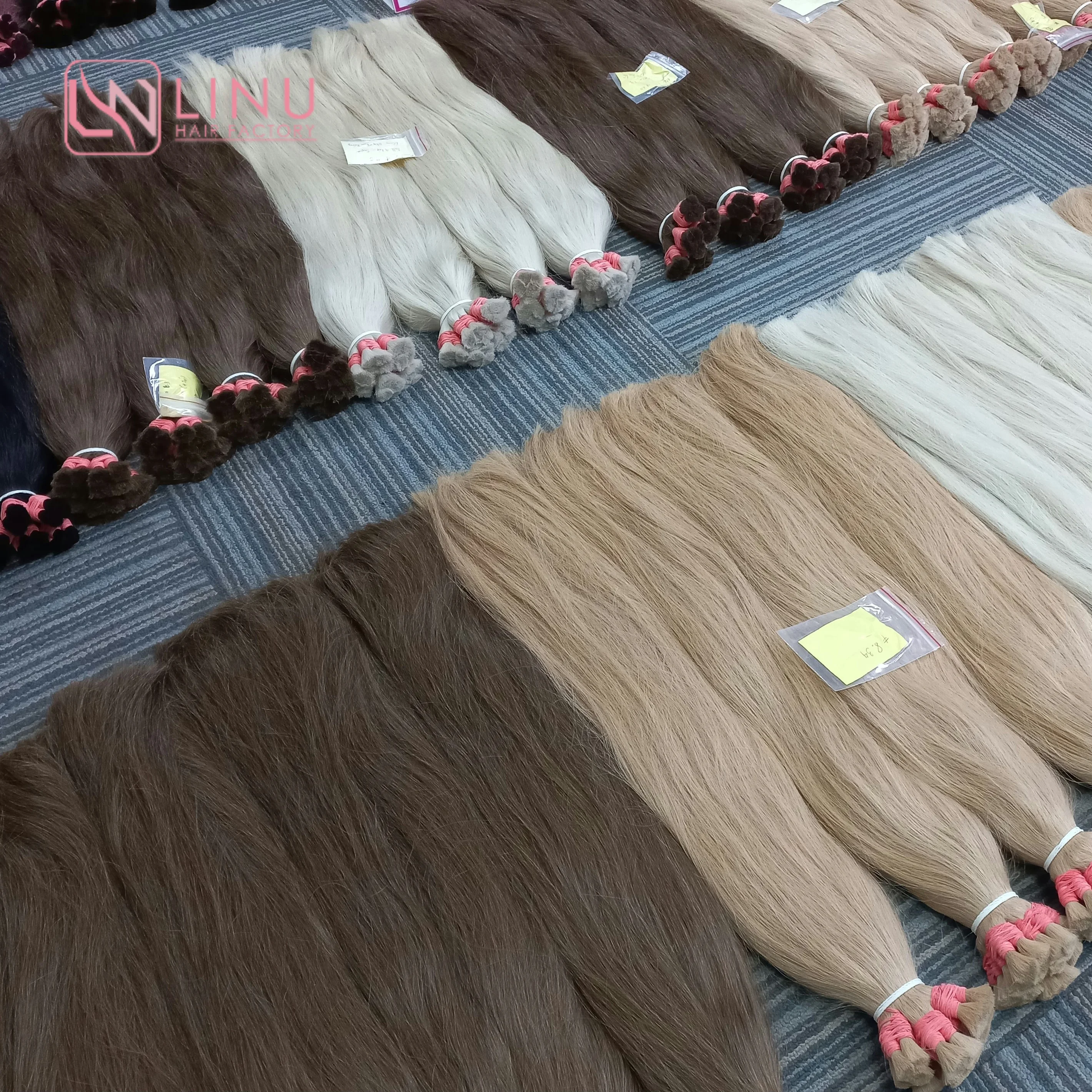 Vietnam Hair Star No Tangle No Shed Dyeable 100% Virgin Natural Color Bulk Hair Human Hair Extention
