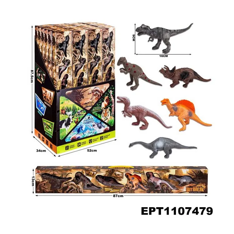 EPT Dollar Toys 24Pcs Learning Farm Animal Figurines Model Simulation Mini Jungle Dinosaur Wildlife Marine World Toy For Kid