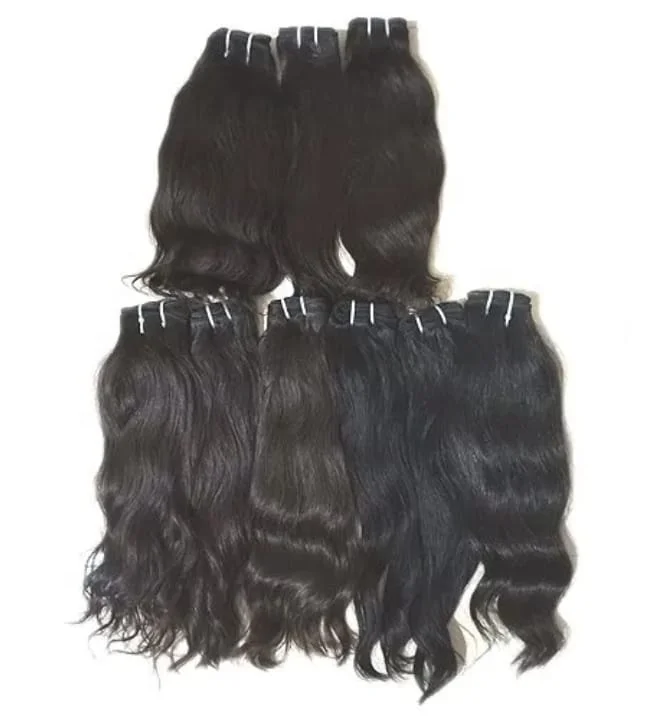 Super wave extensions and  remy virgin hair machine wefts