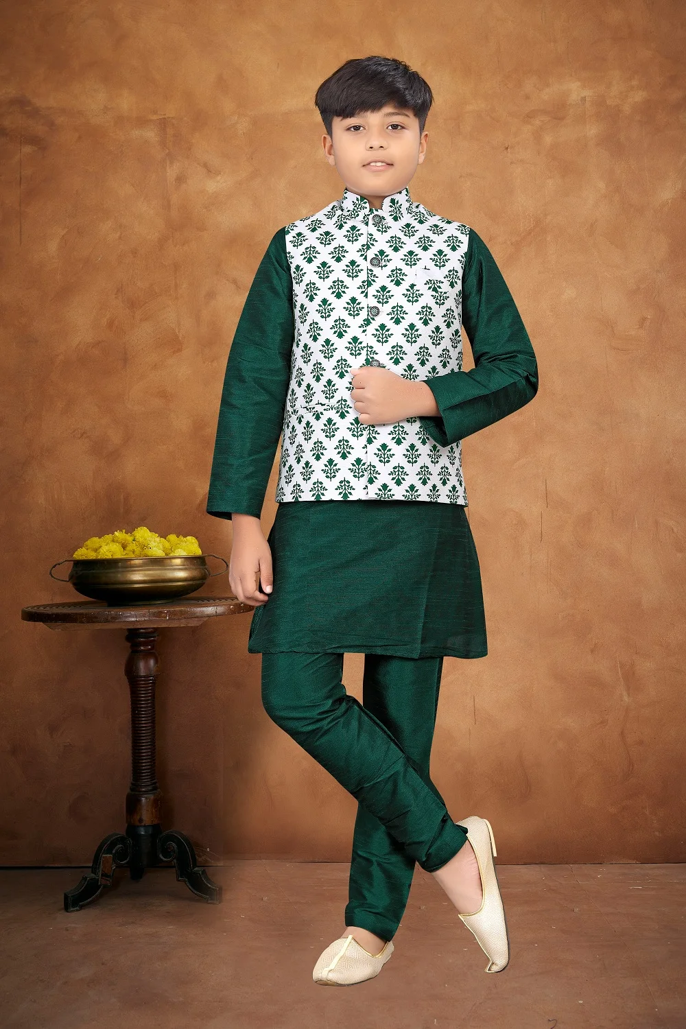 Designer Wedding Season SPECIAL TRADITIONAL KURTA CHURIDAR For KID Drip pattern Pathani Kurta Pajama Set Bollywood Fashion style