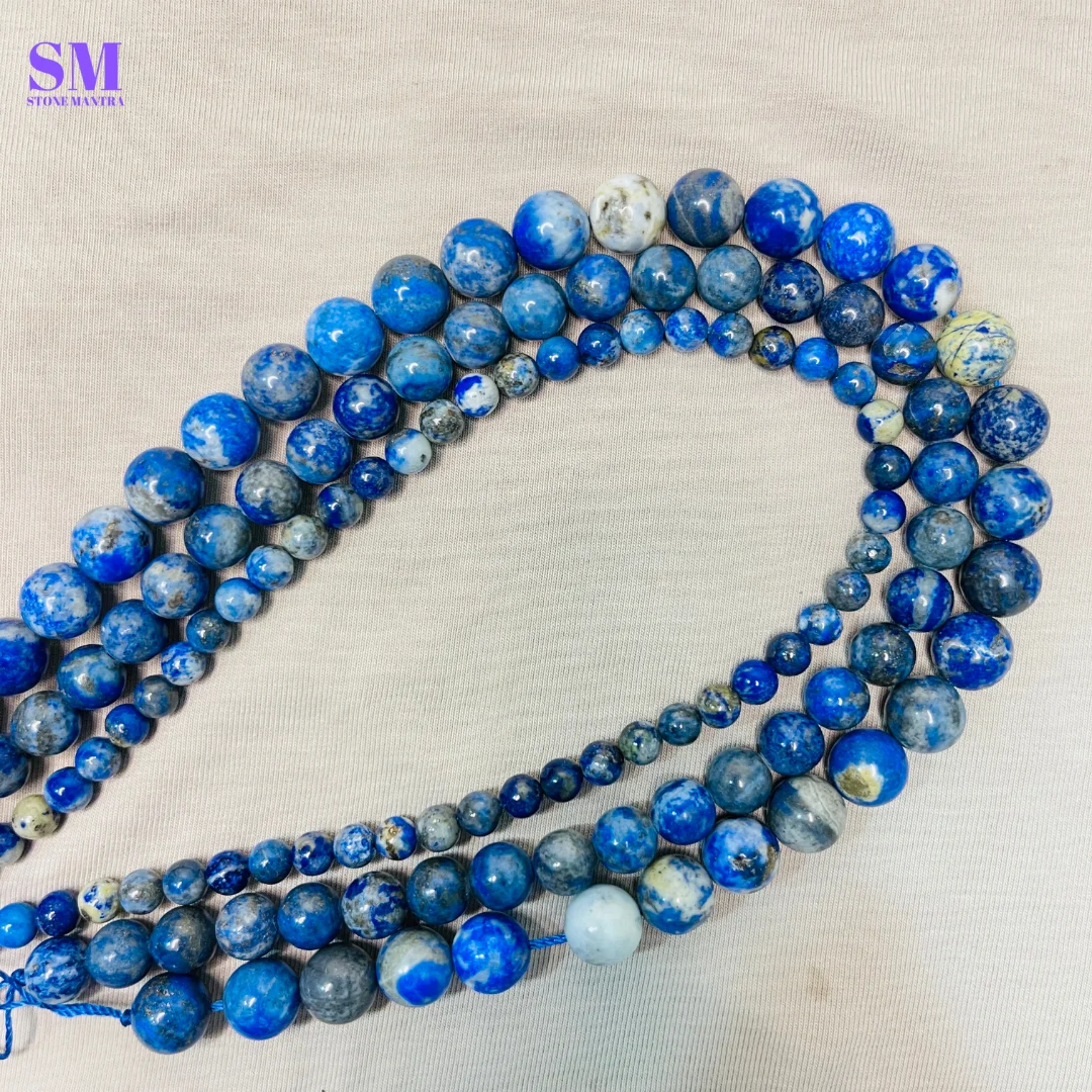 Blue Lapis Lazuli Natural Stone Beads Strand 8mm AAA Quality Gemstone beads supplier From India