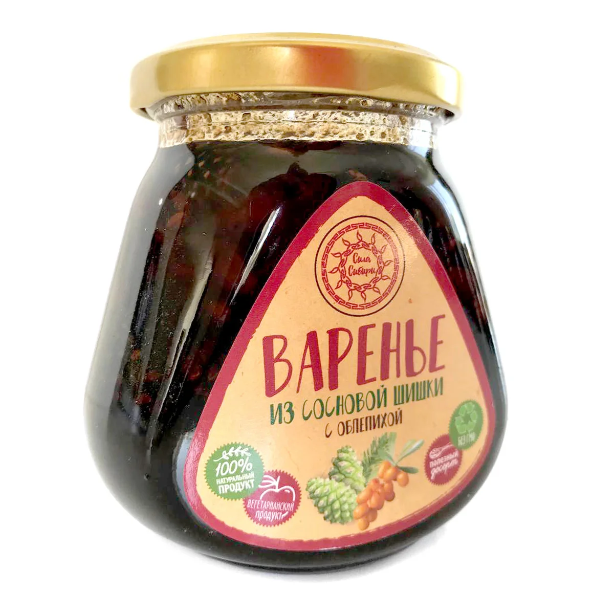 Pine cone jam with sea buckthorn