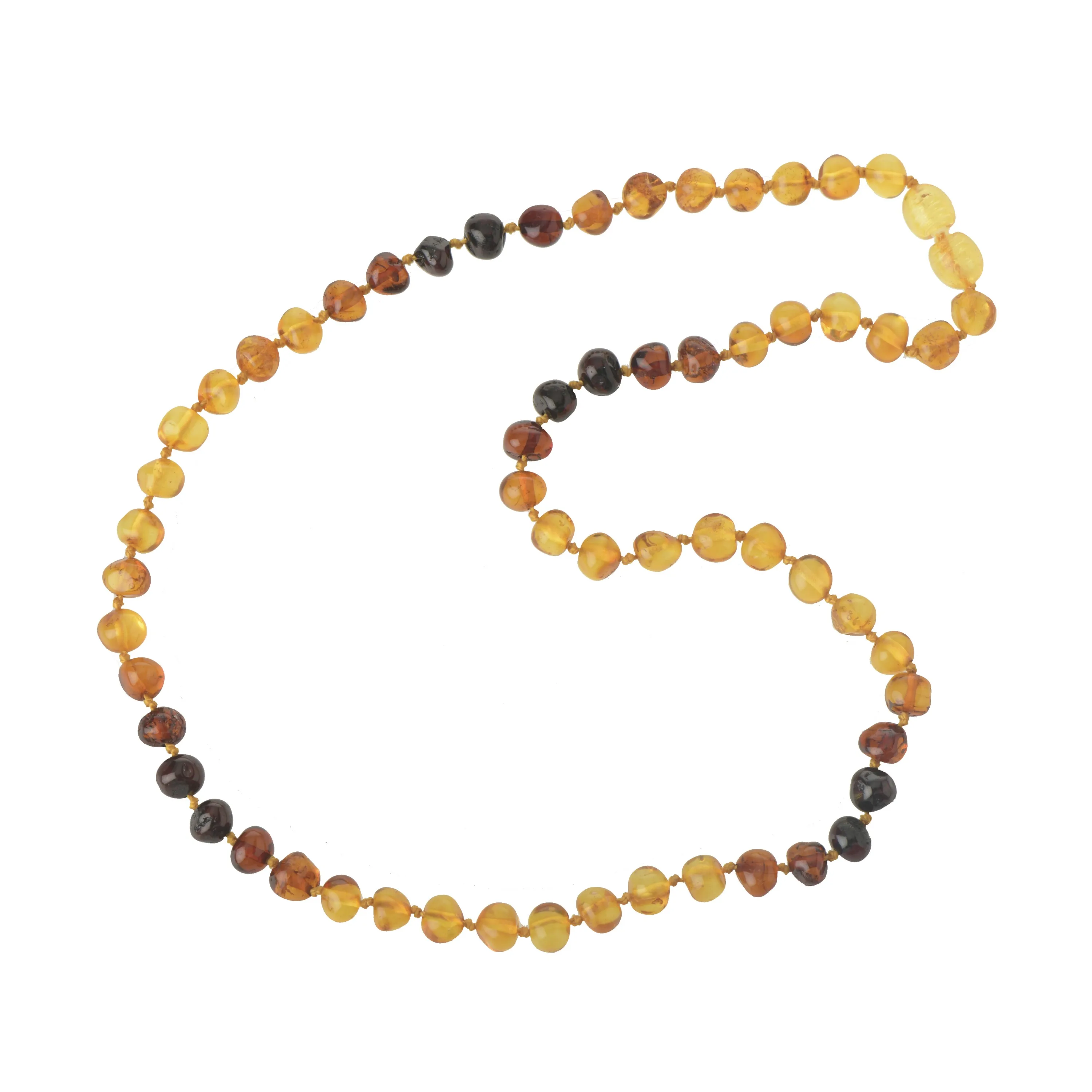 Rainbow Pattern Baroque Polished Baltic Amber Necklace for Adult, Healing, Anti-Inflammatory