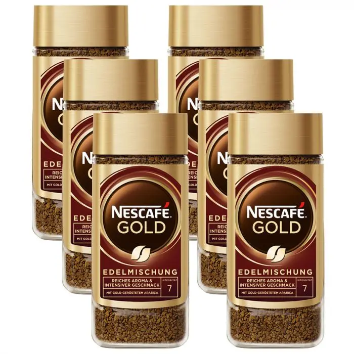 Nescafe Золотая смесь кофе (200 г)/Nescafe Золотой Органический (100 Гладкий растворимый 200 г
