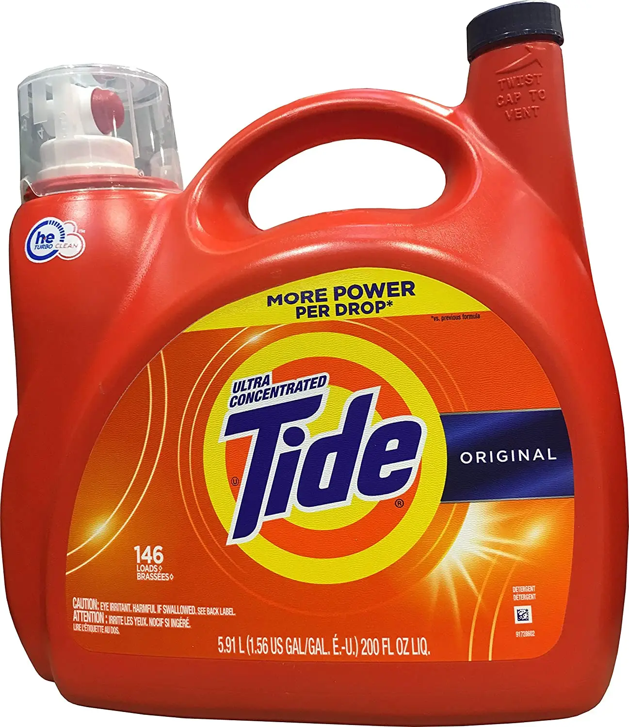 Tide PODS 3 in 1 HE Turbo Laundry Detergent Pacs, Spring Meadow Scent, 81 Count Tub - Packaging May Vary