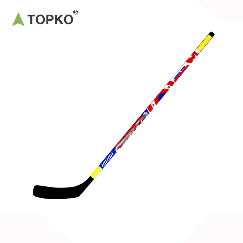 TOPKO High Quality Senior Ice Hockey Stick Wear-Resistant Nylon Fiberglass Head Outdoor Wooden hockey stick