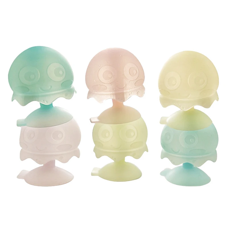 Water Jellyfish Bathtime Toy with Suction Summer Pool Refillable Bath Toys for Baby Happiness Energy