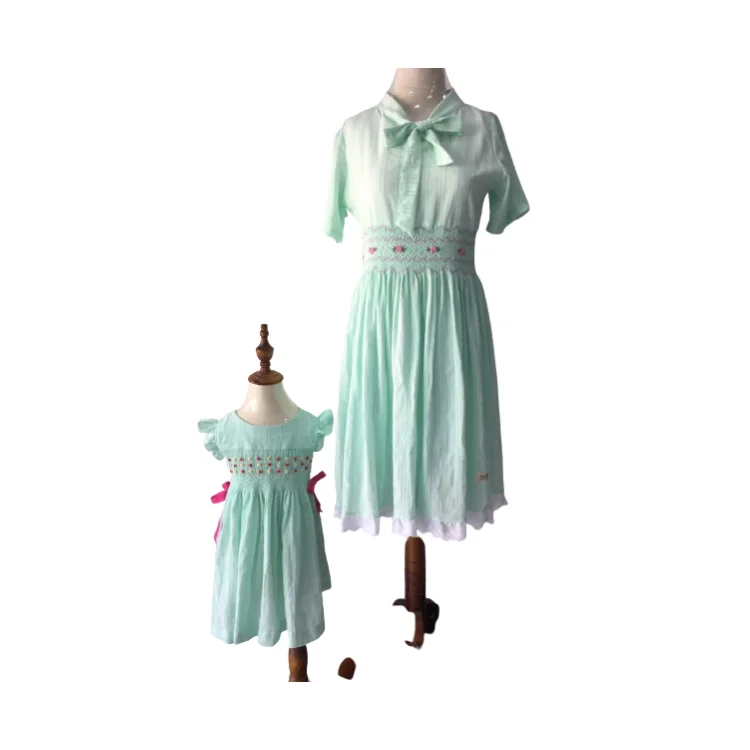 Mother & Baby Dress Set With Floral Pattern Family Matching Outfits Good Quality High Quality Family Matching Dresses