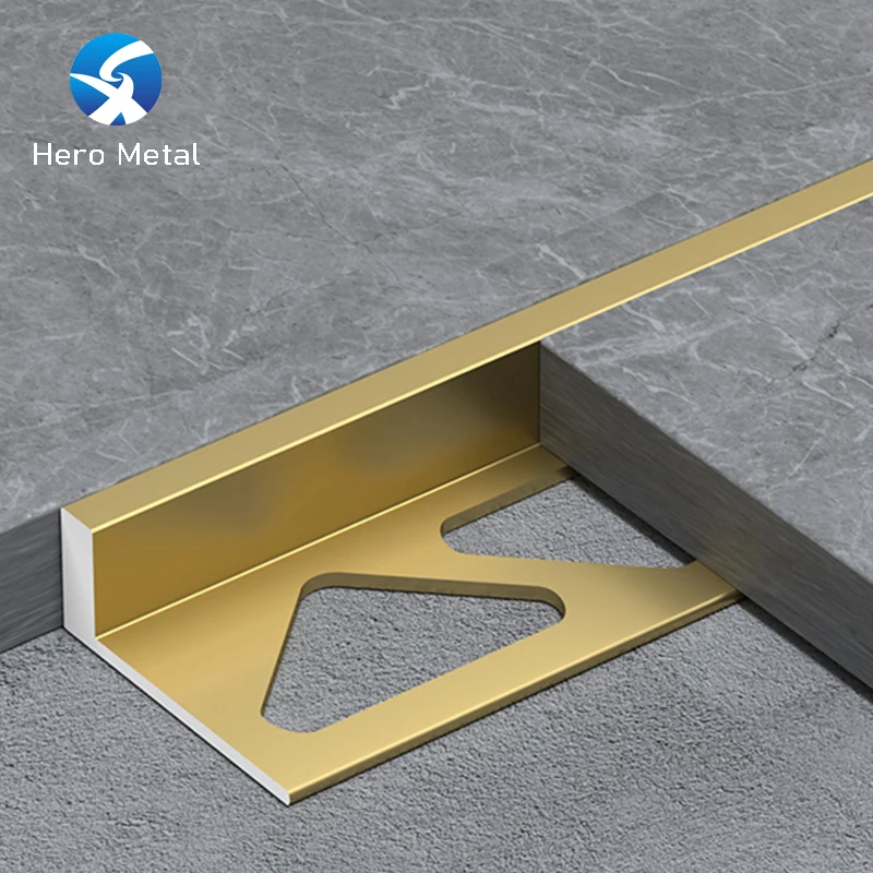 unique design 10mm 12.5mm 15mm 20mm polished aluminum l shape wall edge ceramic external corner tile trim
