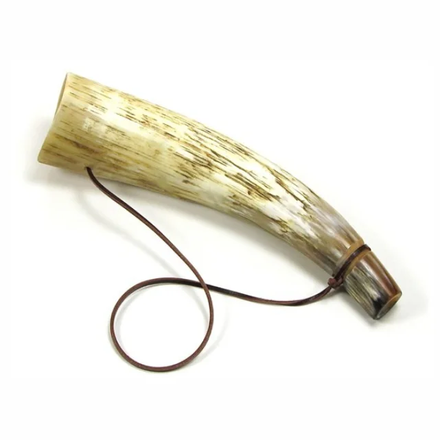 Marco Enterprises Luxury Handmade Real Horn Material Blowing Horn for hunting manufacturer With Leather Strip From India