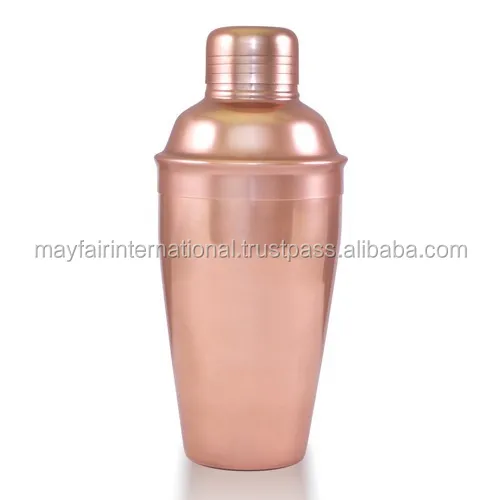 Stainless Steel Deluxe Cocktail Mocktail Mojito Making Boston Cocktail Shaker With Copper Plating