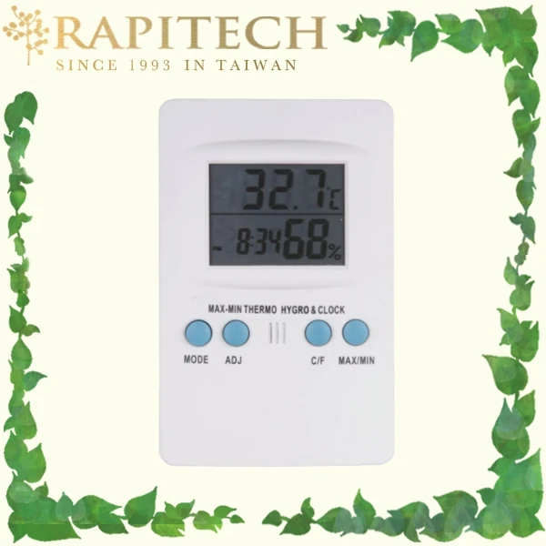 Digital MAX MIN Thermometer and Hygrometer Clock