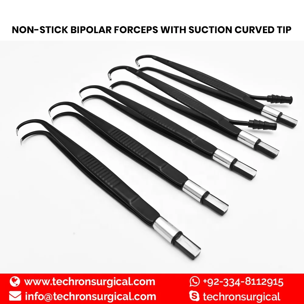 European Bayonet Suction/Irrigation/Aspiration Electrocautery Insulated Bipolar Forceps