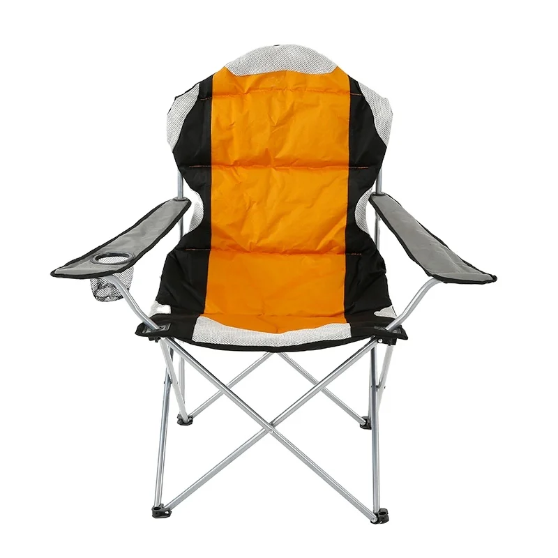 Modern Design Outdoor Foldable Leisure Chair with Armrests Large Sponge Spliced Sketch Chair for Beach Camping Cross-border Use