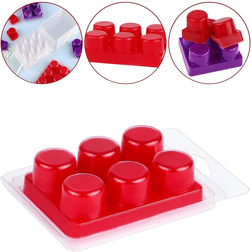 5 or 6 or 10 cavity snap bar clamshell  50 Packs Clear  Wax Melt Clamshells for Wickless wax melt packaging  snap bar clam shell