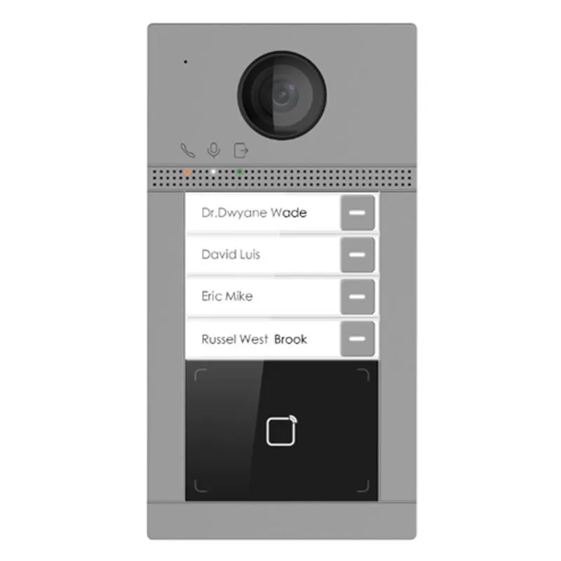 2 MP camera 4 Buttons Metal Villa IP intercom Door Station with IK08 & IP65 higher protection level