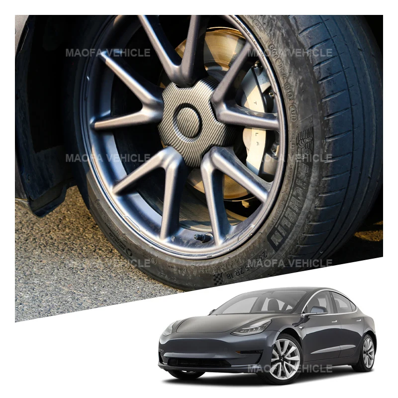 2022 New Design Car exterior Accessories 18 inches Wheel Center Caps Hubcaps Kit Wheel Cap Kit for Tesla Model 3 2017-2022
