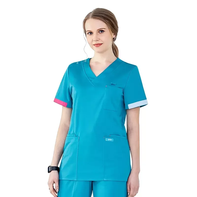 High Quality Medical Nursing Scrubs Uniforms OEM Wholesale Doctor Nurse Hospital Medical Custom logo full sublimation scrubs