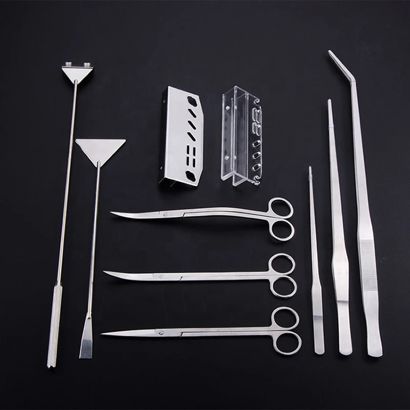Aquatic Plant Cleaning Tools In Fish Tanks colorful Wavy Scissors Trending Aquarium Tool Kit