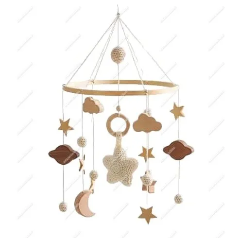 Детская подвесная игрушка в виде звезд и облаков