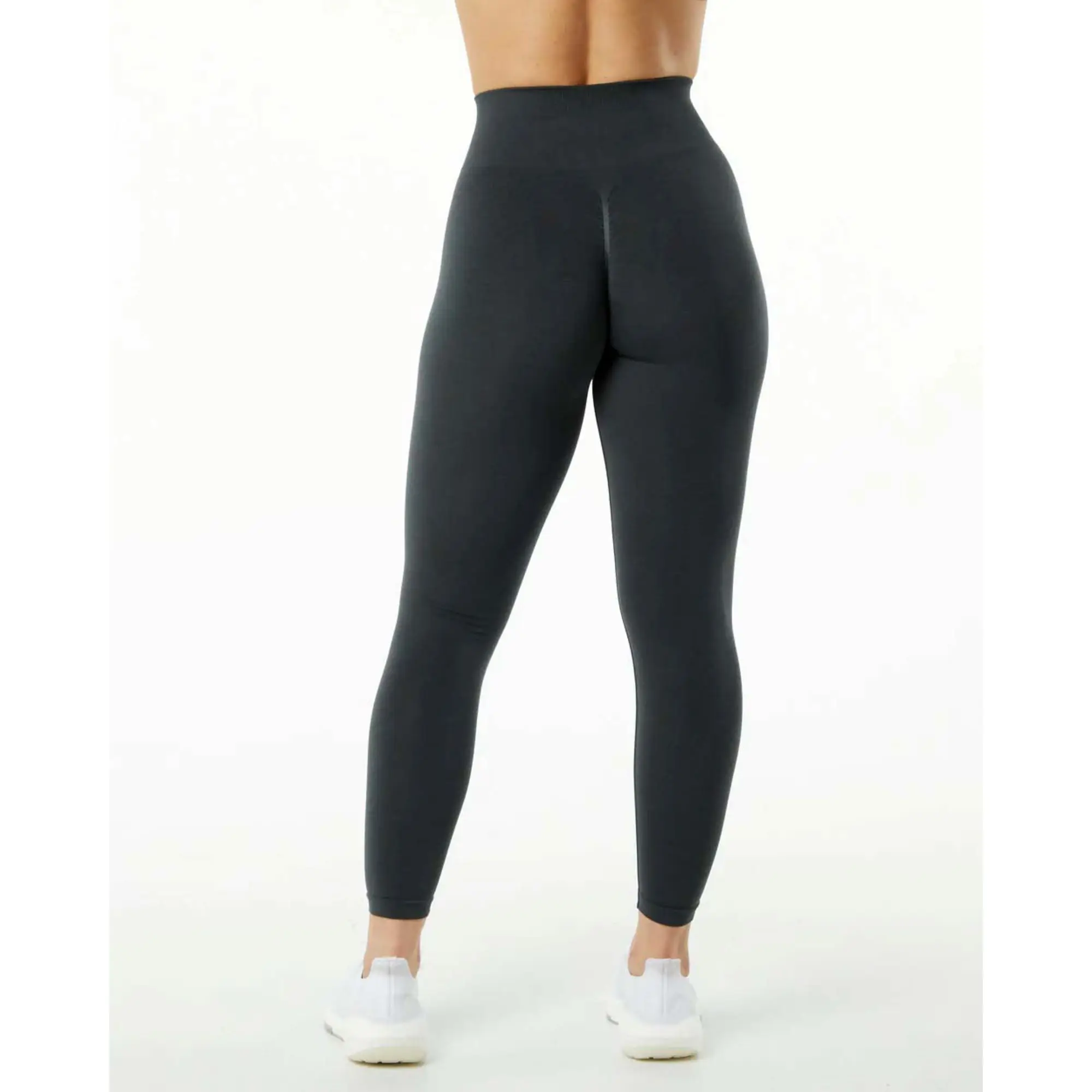 Seamless Knit Fabric 51% Polyamide 38% Polyester 11% Elastane Tapered High Waisted Shadow Womens Seamless Scrunch Legging