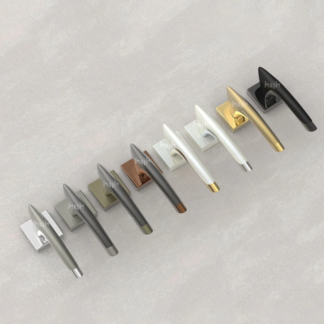 Guangdong-hyh hardware New Patent Zinc Exterior Rosette Antique Brass Door Handle in Turkey