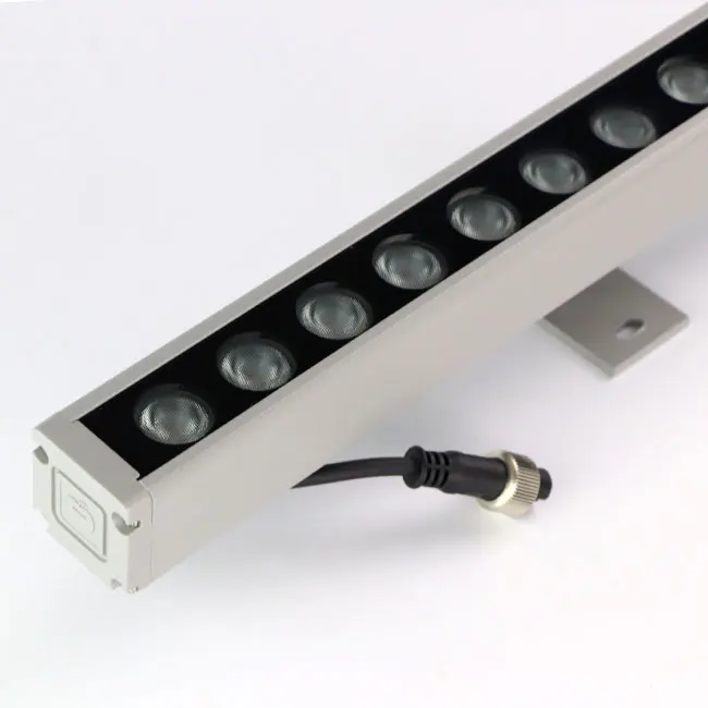 Led Wall Washer light 3000K Rgb IP65 Aluminium Housing Outdoor Waterproof Wall Wash Lighting DMX512 Outdoor Building Lighting