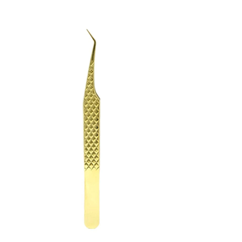 Lash Extension Fiber Tip 90 Degree Curved Eyelashes Tweezers Makeup Tools False Eyelashes Tweezers For Salon Use