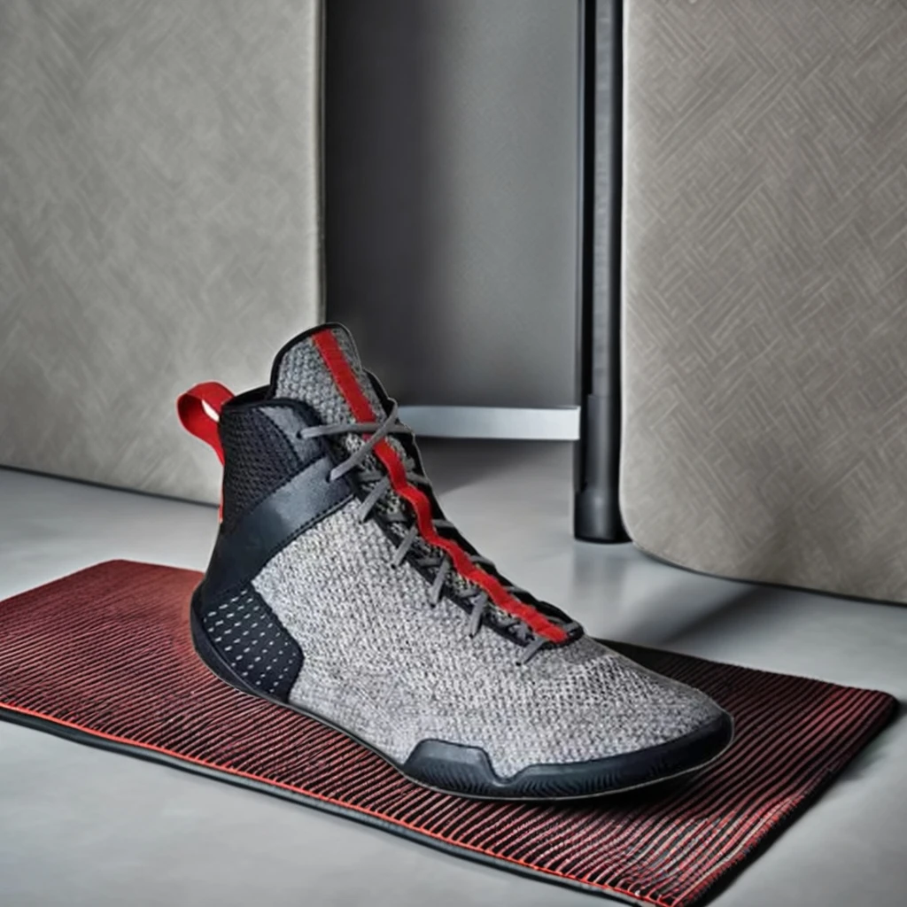 High Quality Red/Black Cowhide Wrestling Shoes Squat Combat Fight Fitness Gym Training Boxing Shoes