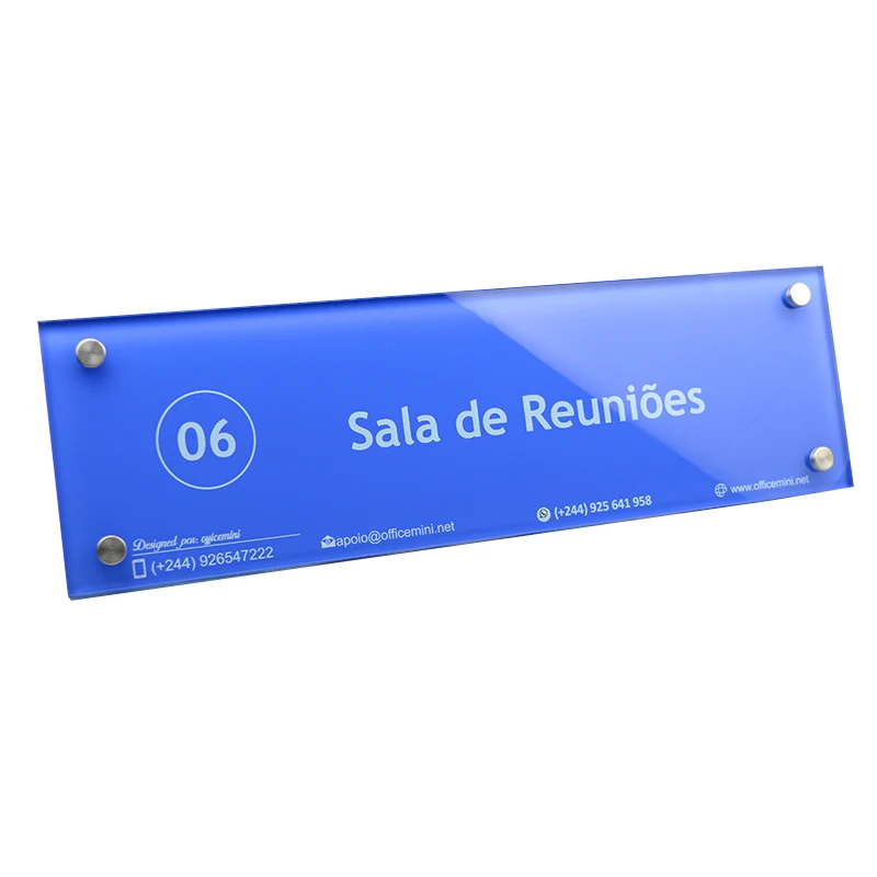 Extruded aluminum K curved door sign