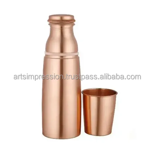 Set Of copper water bottle With glass Handicraft stylish and advanced leak proof suitable for health benefits highest Quality
