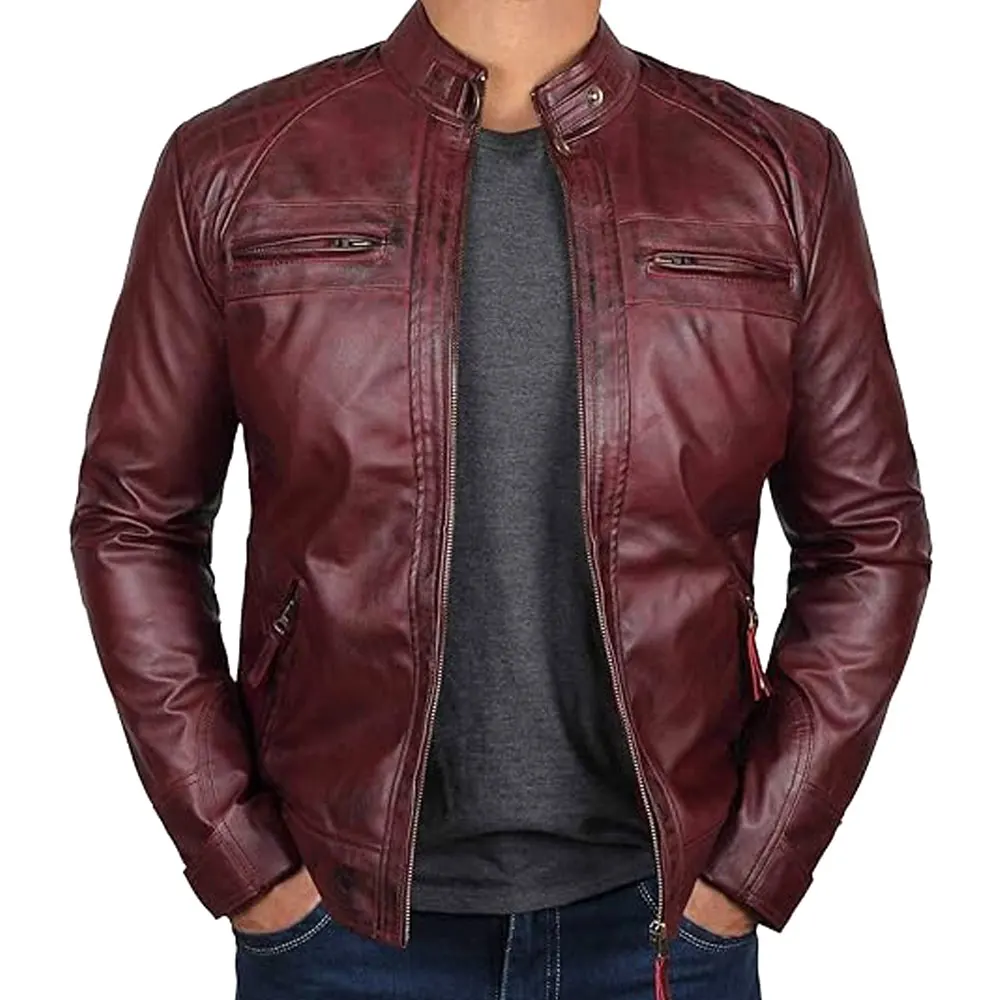 Custom Made Reasonable Prices Men Leather Jackets New Arrival High Quality Fashion Leather Jacket Best Selling