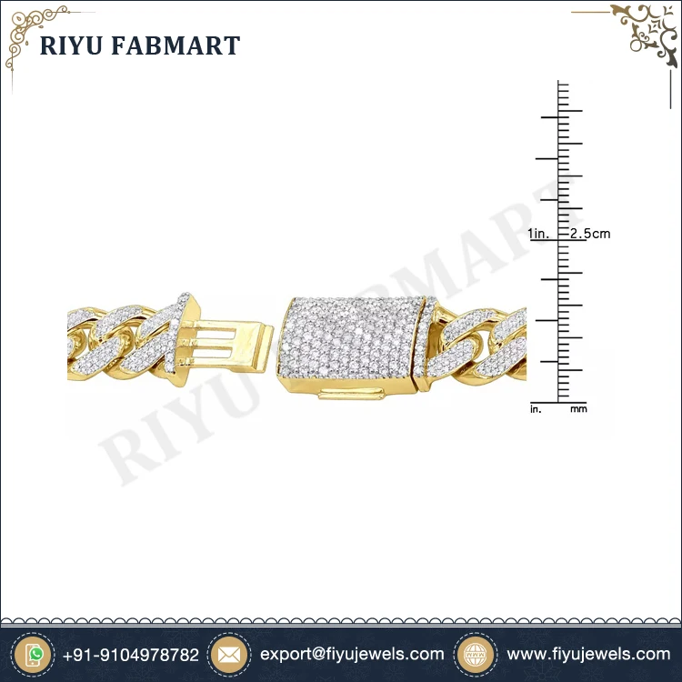 Latest Arrived Beautiful Unique Design 100% Natural and Lab Grown IGI - GIA Certified Diamond Cuban Link Chain for Bulk Buyers