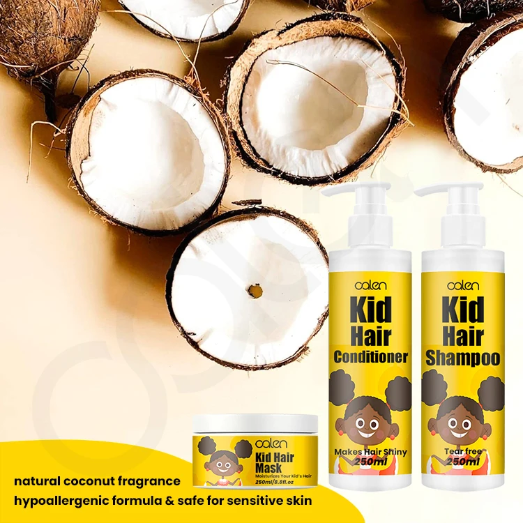 Oalen Private Label Natural Organic Care Kids Conditioner 250ML Curly Shampoo Hair Mask