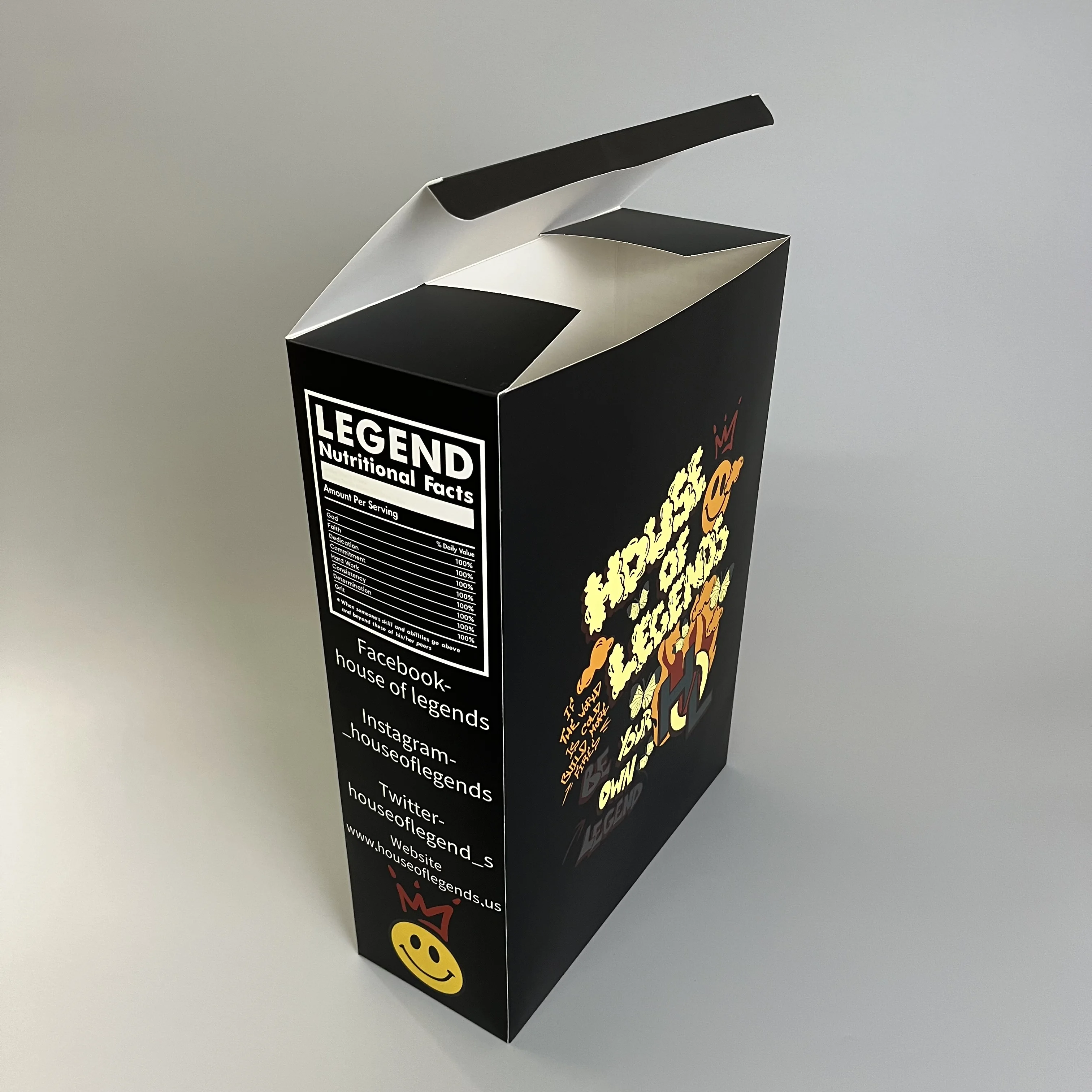 Custom Printing Foldable Clothing Hoodies Paper Cereal Box Package Cereal Box Packaging For Hoodies