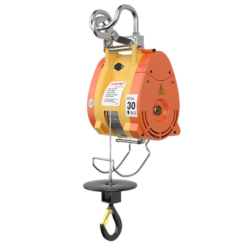 Low price wholesale 250kg hoist lifting 19m/min small fast electric hoist