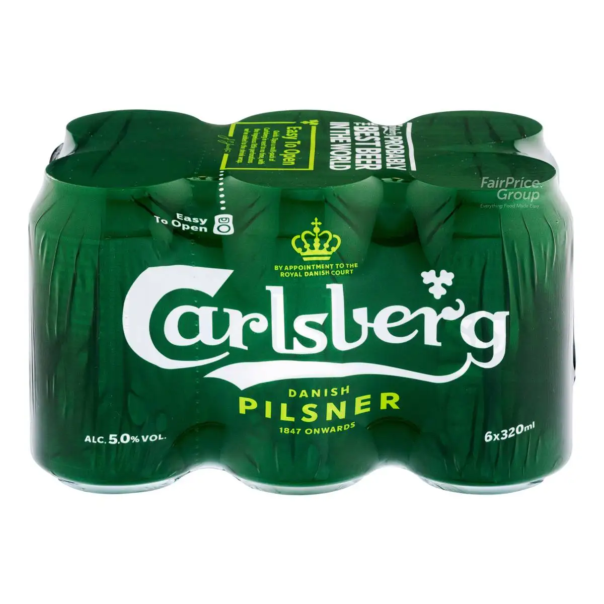 Carlsberg пивная 4.4% Алкогольная упаковка 6x330 мл (банки)