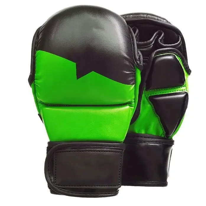 Custom Logo Printed MMA Shooter Gloves 12oz Leather PVC Kickboxing Sportswear OEM Manufacturer Service for Mma Boxing Gloves