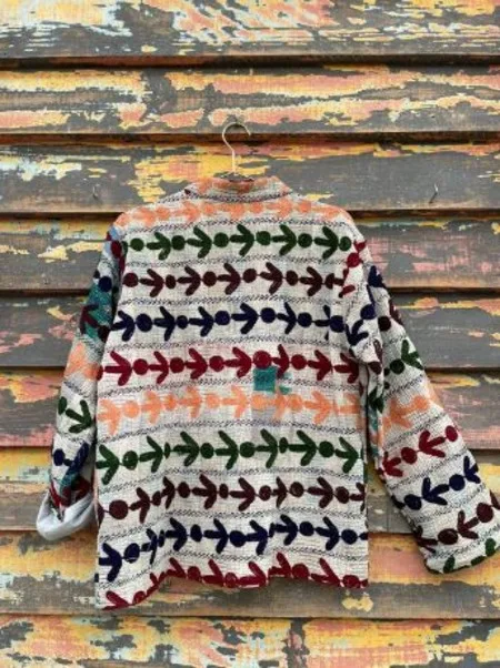 Bohemian Exclusive Hand Embroidered Long Sleeves High Neck Women Stylish Women Jacket For Women