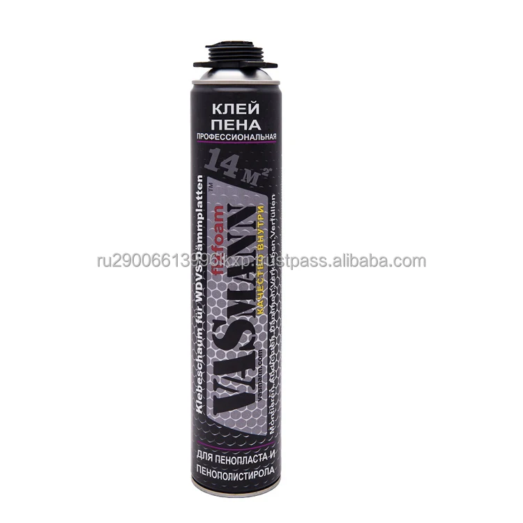PU Glue foam for polystyrene VASmann fixfoam thermal insulation boards bonding of plasterboard and decorative elements