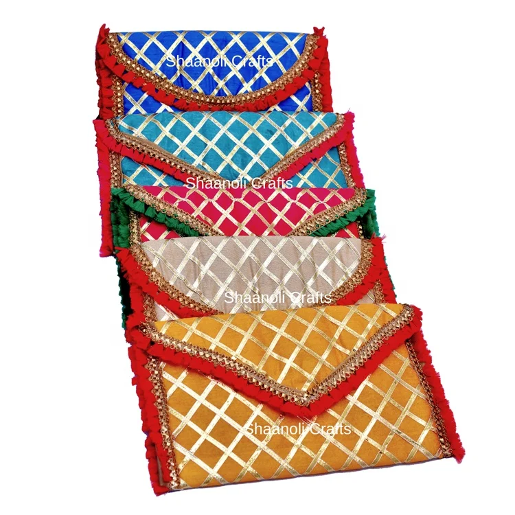 Indian Handcrafted Fabric & Attractive Handmade Money Envelopes For Wedding Favor Shagun envelopes For Return Gift