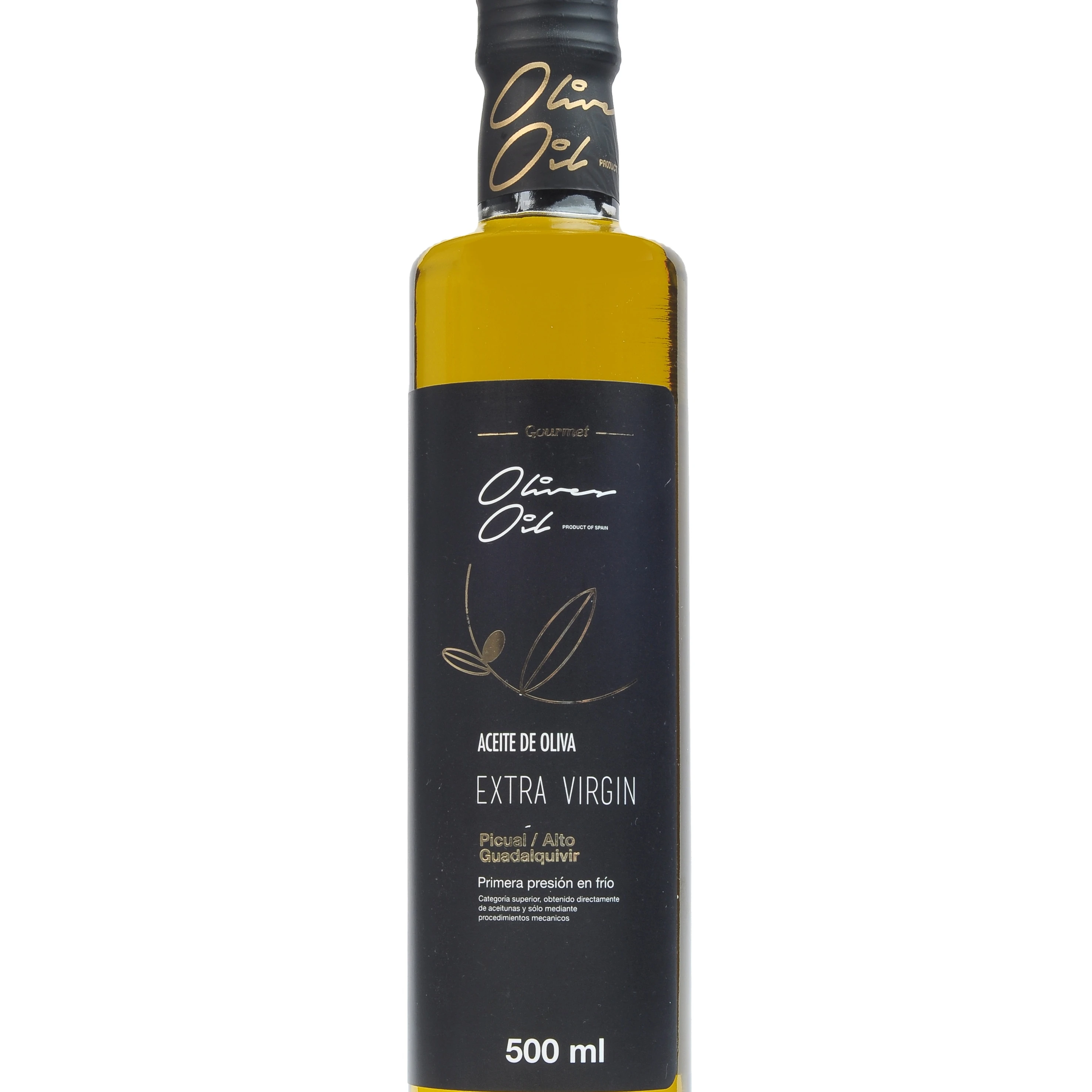 HIGH SPANISH EXTRA VIRGIN OLIVE OIL WITHIN 500ML IN BOXES OF TWELVE GLASS BOTTLES