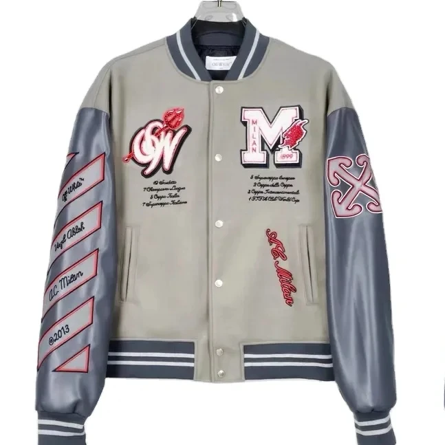 Wholesale Varsity Letterman Jackets College Baseball Jacket with Genuine Leather Wool Shell Material Regular Length Pakistan