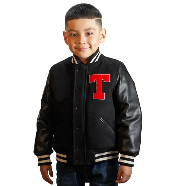 customized kids Boy Sport Winter Autumn Varsity children boys bomber Custom kids wholesale baseball varsity Letterman jacket
