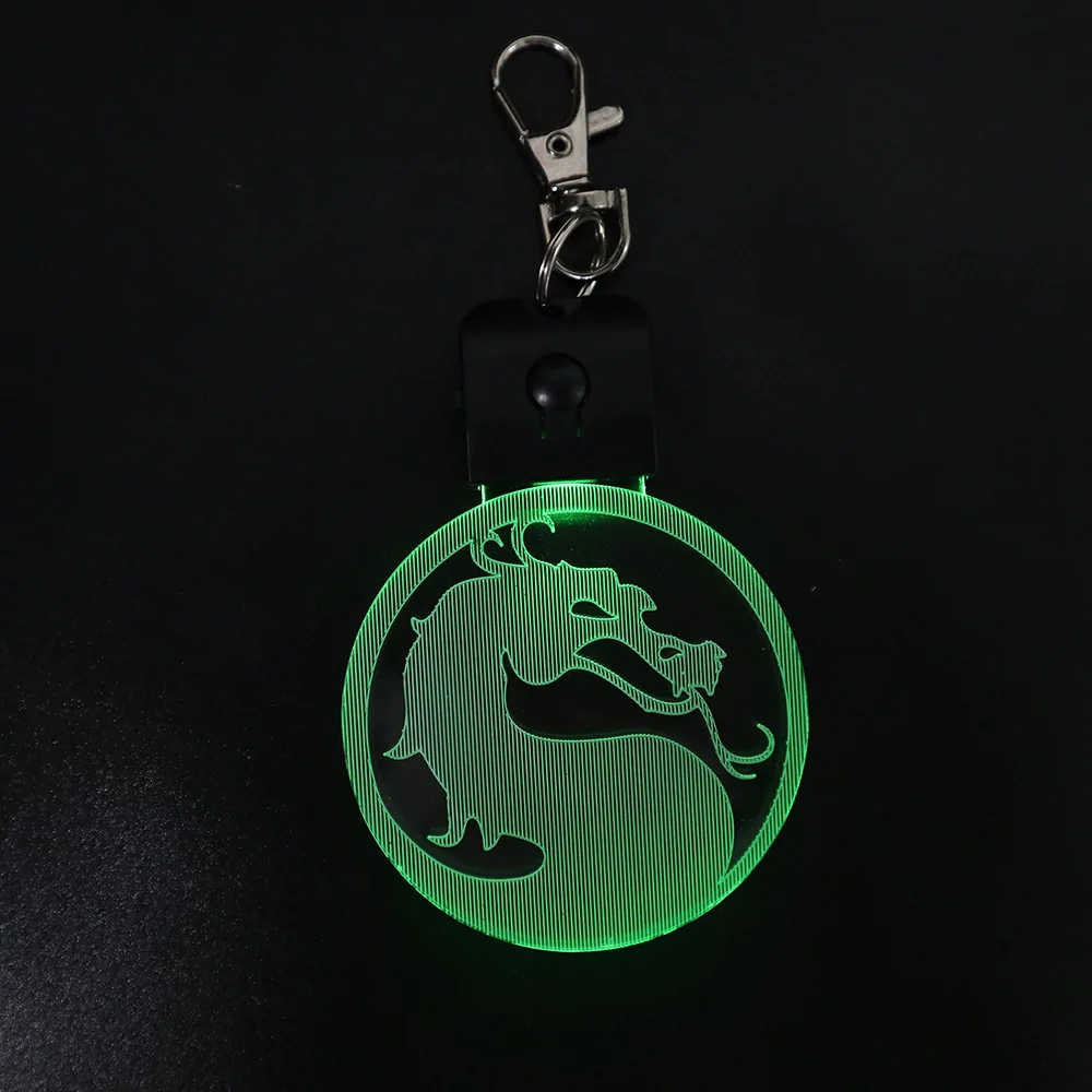 Shenzhen cheap wholesale sublimation blank acrylic led 3d keychain custom rectangular 3d led keychain