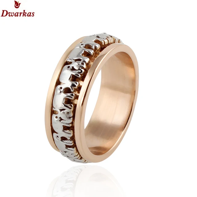 Hot Sale 925 sterling silver two tone surface wide elephant shape plain finger rings for women jewelry