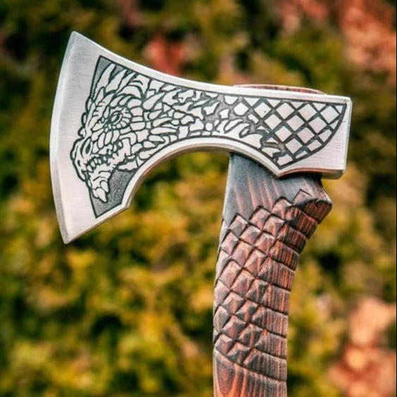 Best Quality J2 Steel Tomahawk Axe Hatchet with ASH Wood Handle Custom Made for Outdoors Usage Brand New