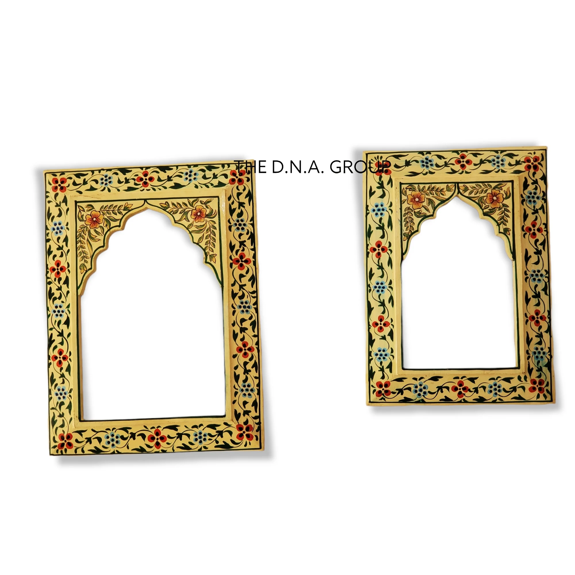 High Quality Handmade Wood Picture Frame Set of 2 Attractive for Living Room Decor with High-Precision Hand Painting